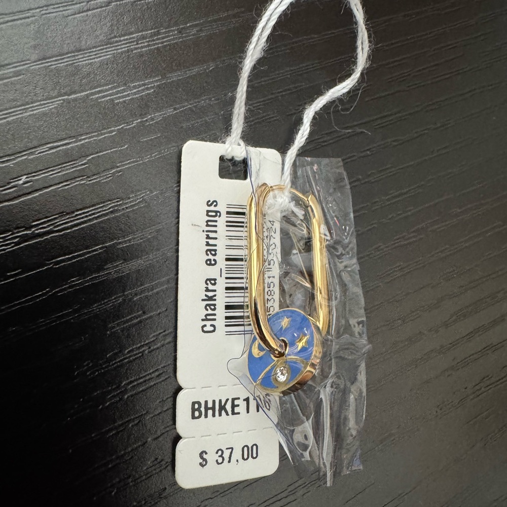 Brosway - Gold and Blue Chakra Earring (single)